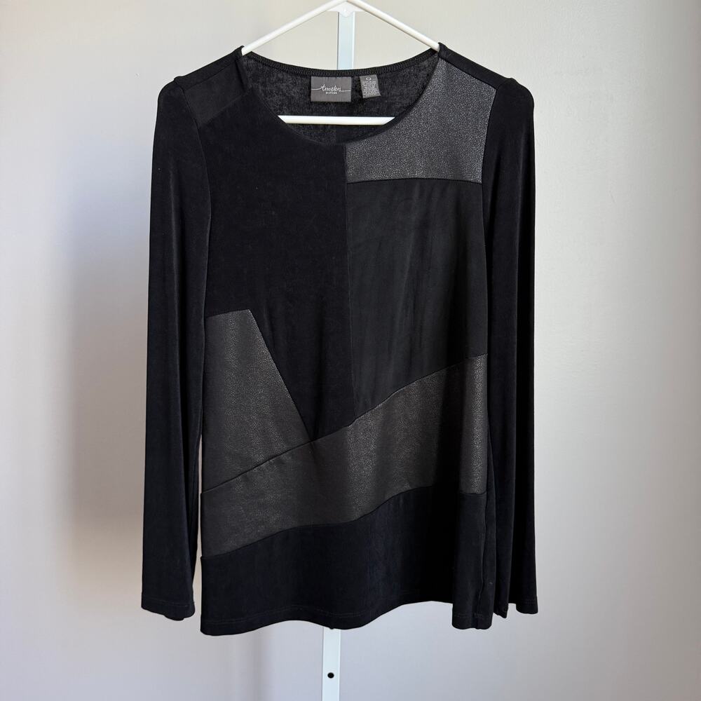 Travelers by Chico's Top Size‎ 0 Black Long Sleeve